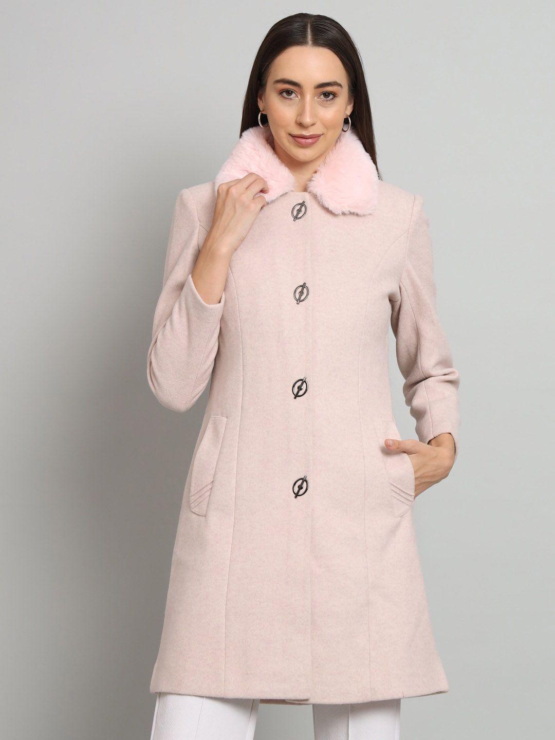 chemistry woollen longline overcoat coat