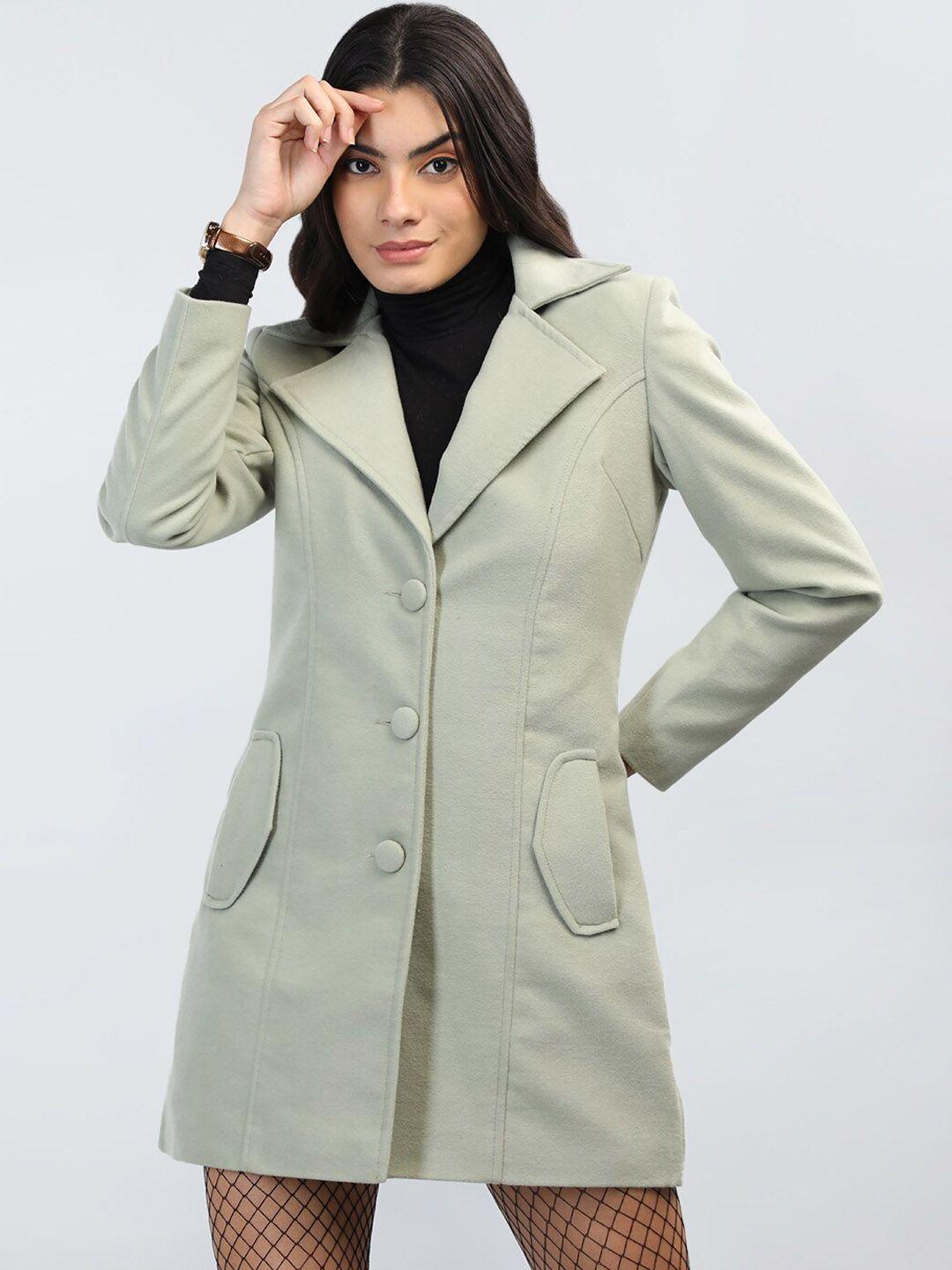 chemistry woollen longline overcoat