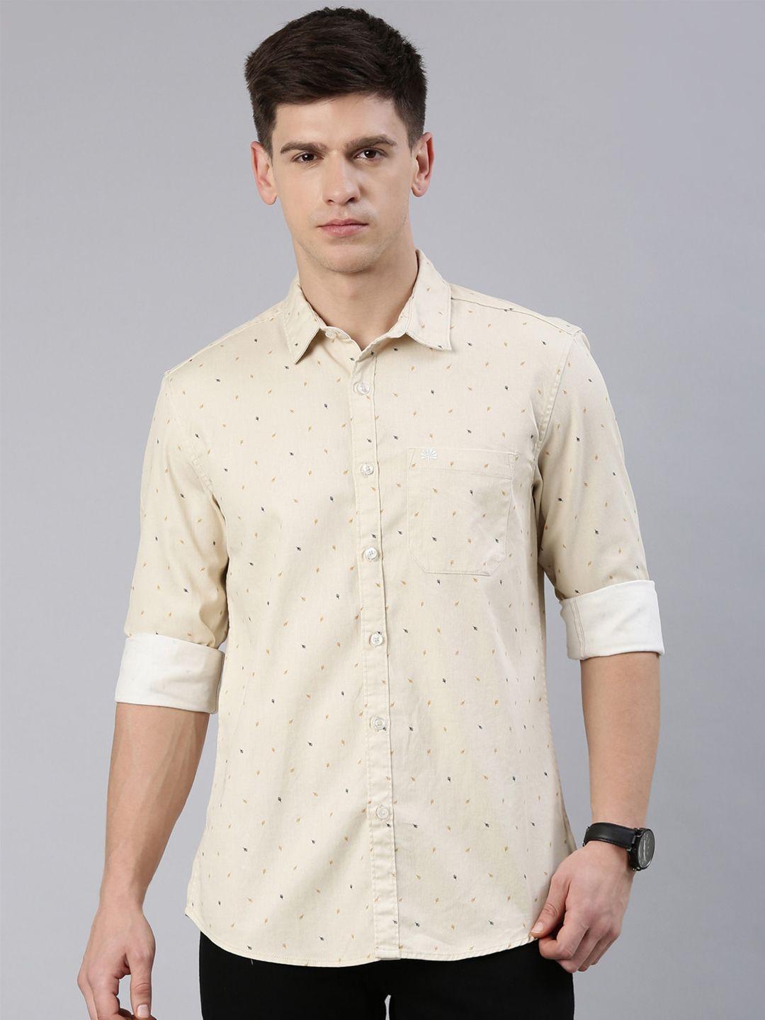 chennis slim fit conversational printed cotton casual shirt
