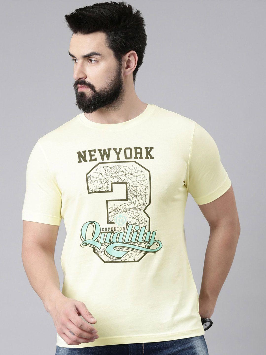 chennis typography printed pure cotton slim fit t-shirt