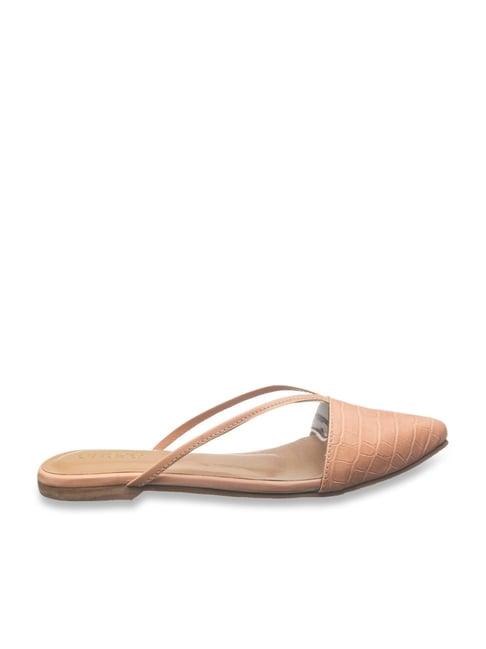 chere women's nude mule shoes