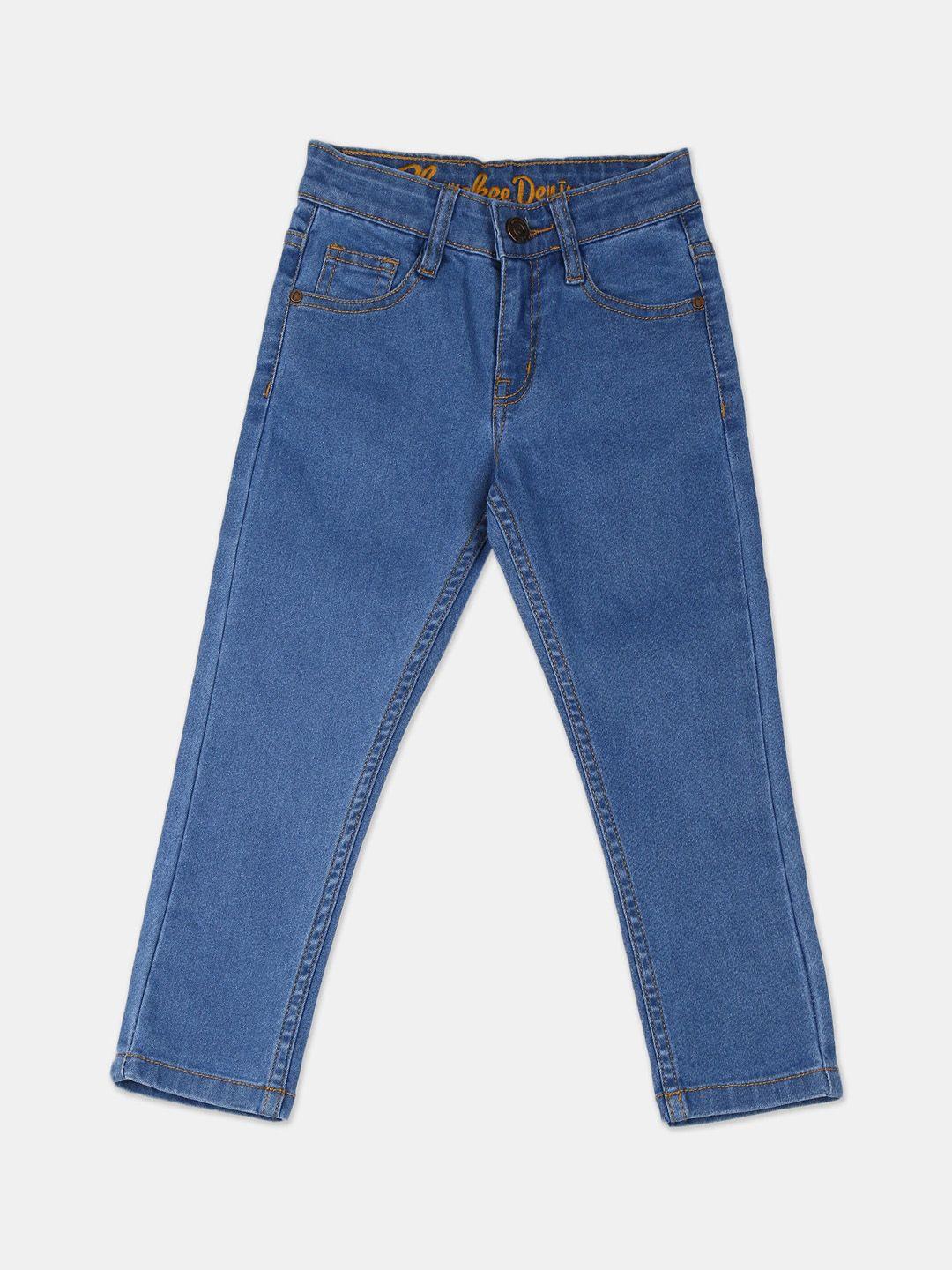 cherokee boys blue slim fit mid-rise clean look jeans