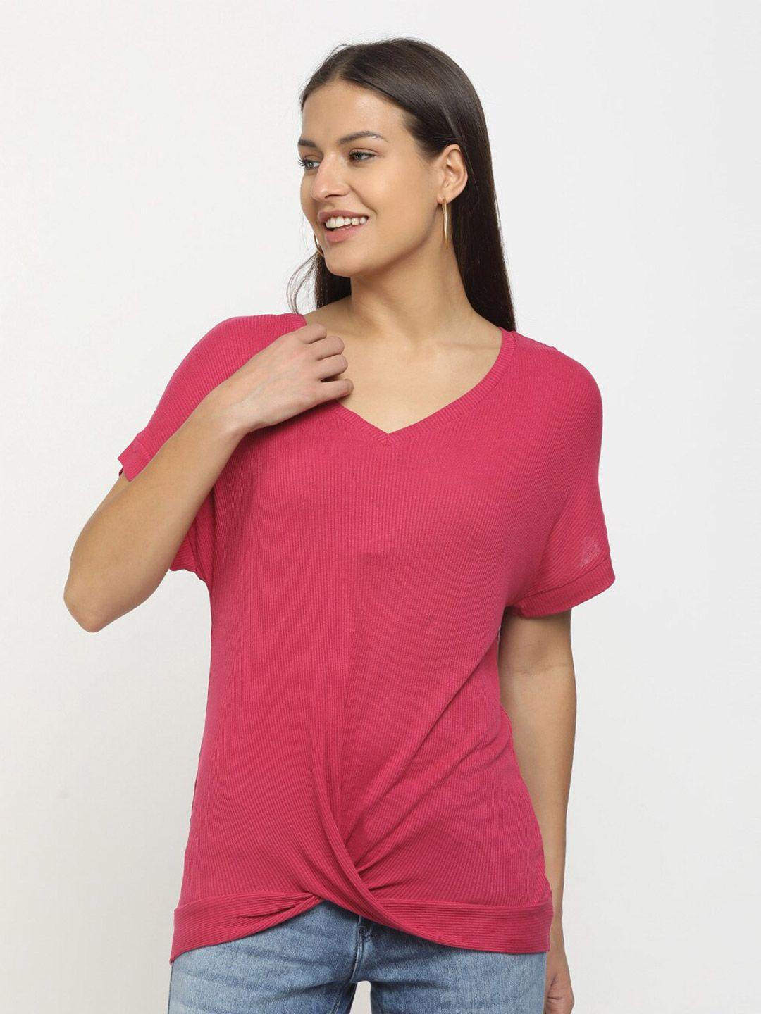 cherokee pink extended sleeves top