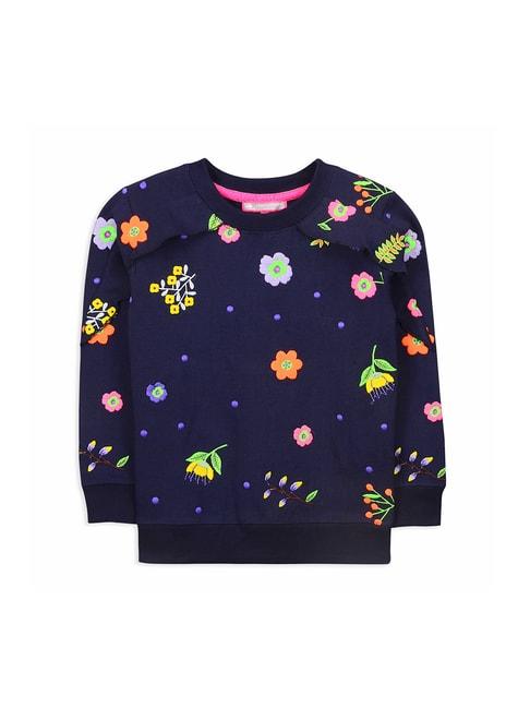 cherry crumble by nitt hyman kids navy embroidered sweatshirt