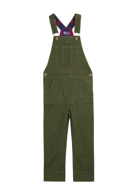cherry crumble by nitt hyman kids olive solid dungaree