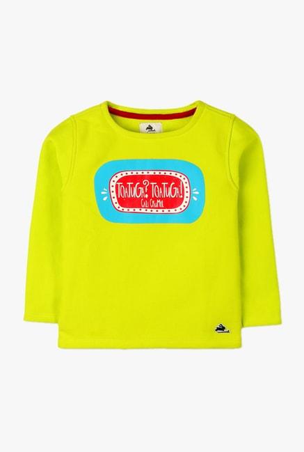 cherry crumble by nitt hyman kids yellow printed sweatshirt