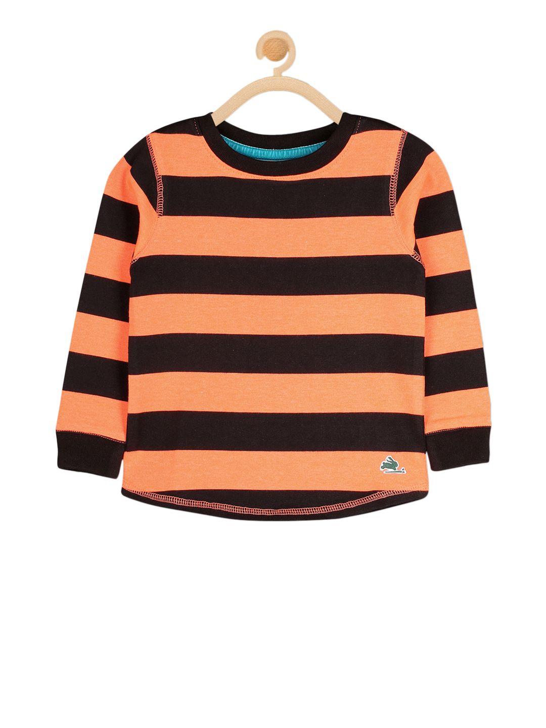 cherry crumble unisex orange & black striped sweatshirt