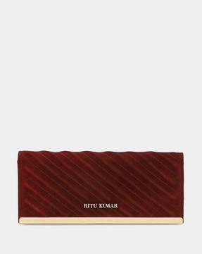 cherry quilted clutch