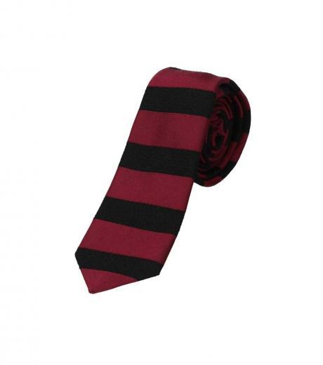 cherry black striped tie