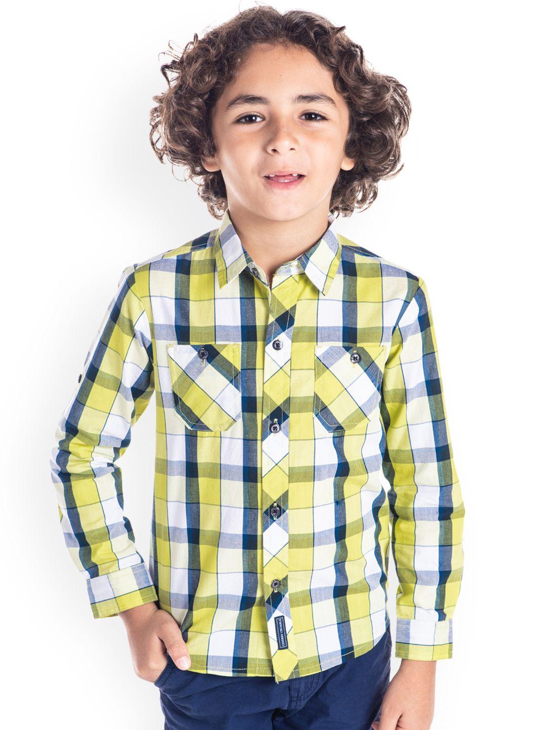 cherry crumble boys multicoloured regular fit checked casual shirt