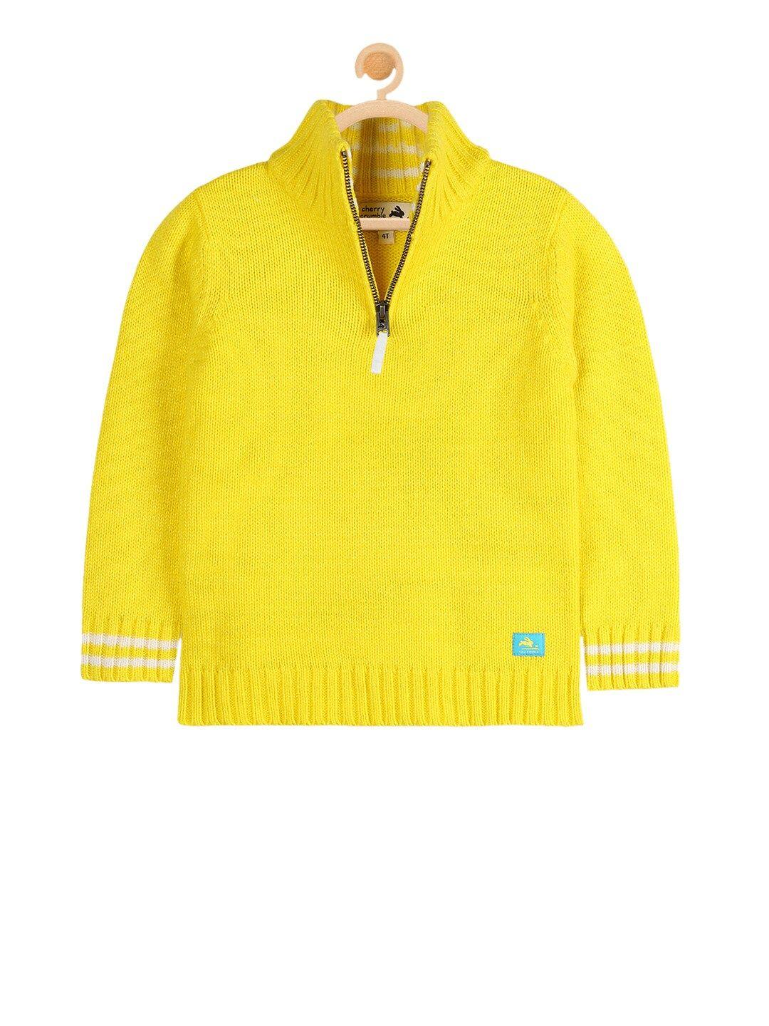 cherry crumble boys yellow solid sweater