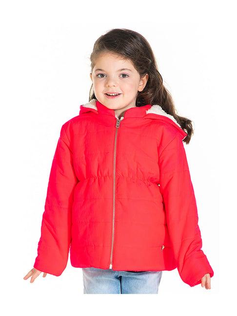 cherry crumble by niit hyman kids pink quilted hooded jacket