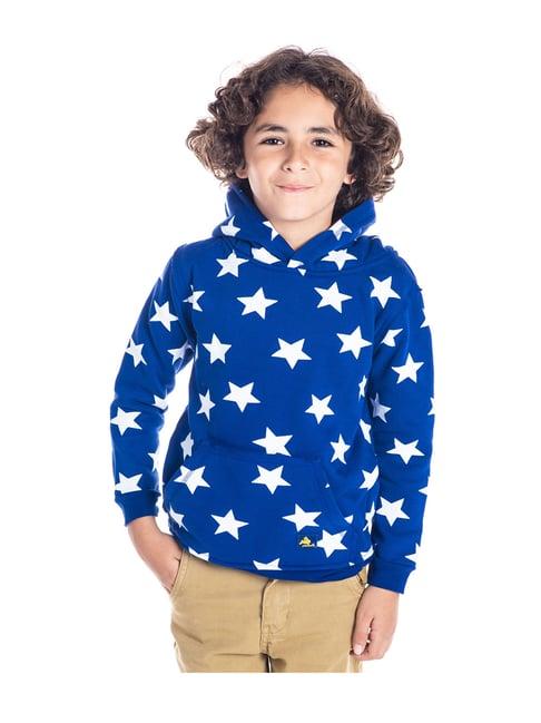 cherry crumble by nitt hyman kids blue printed hoodie