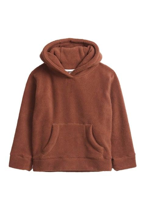 cherry crumble by nitt hyman kids brown solid hoodie