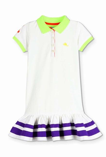 cherry crumble by nitt hyman kids white solid dress