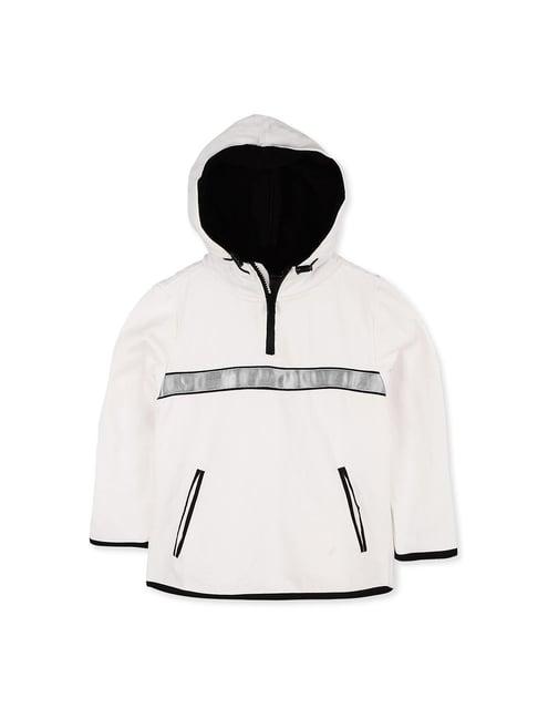 cherry crumble by nitt hyman kids white solid hoodie