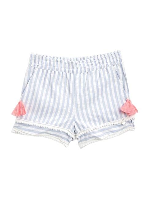 cherry crumble by nitt hyman kids white striped shorts