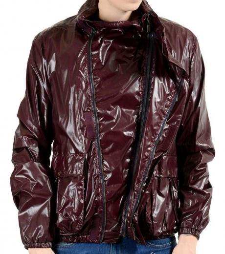 cherry hooded windbreaker jacket