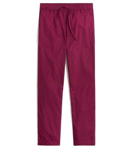 cherry printed cotton poplin pajama pant