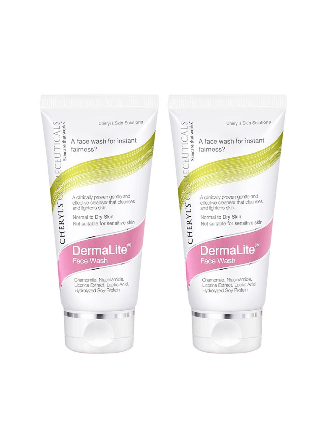 cheryls cosmeceuticals set of 2 dermabright face wash for normal to dry skin - 50g each