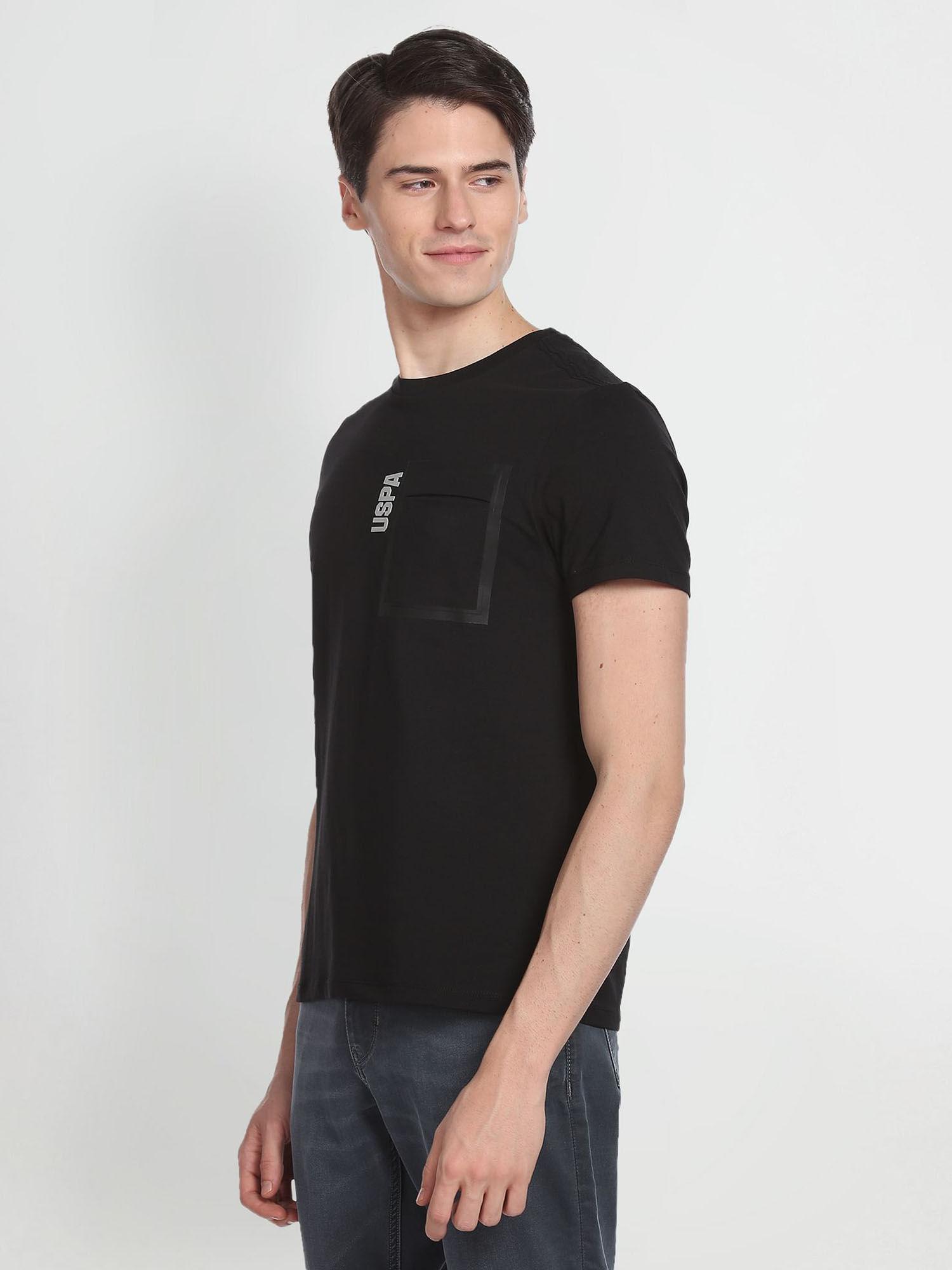 chest pocket brand print t-shirt