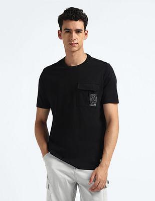 chest pocket cotton t-shirt