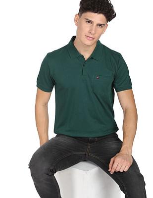 chest pocket easy polo shirt