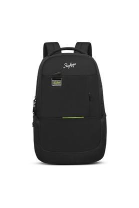 chester pro 02 zip closure polyester laptop backpack - black