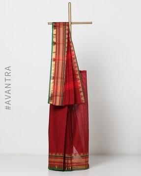 chettinad cotton saree with thread border