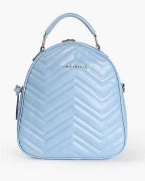 chevron embossed backpack with detachable strap
