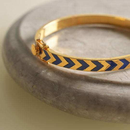 chevron enamel bangle