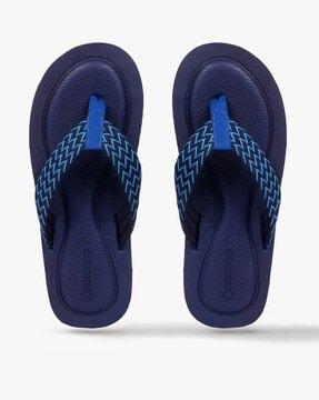 chevron knit thong-strap flip-flops