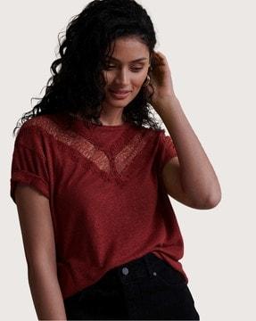 chevron lace t-shirt