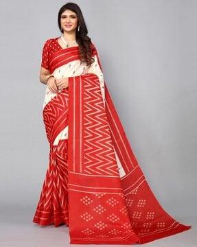 chevron pattern saree