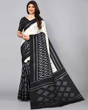 chevron pattern saree