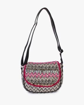 chevron pattern sling bag