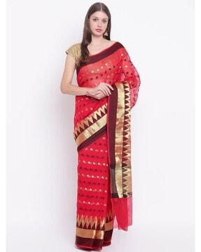 chevron pattern traditional saree