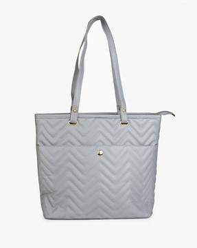 chevron patterned tote bag