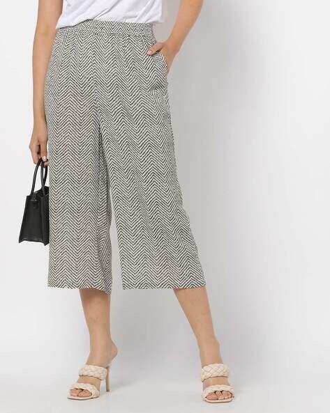 chevron print culottes