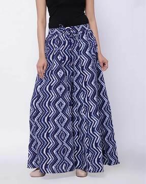 chevron print flared palazzos