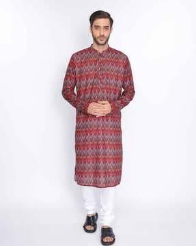 chevron print long kurta