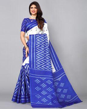 chevron print saree