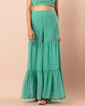 chevron print sharara pants