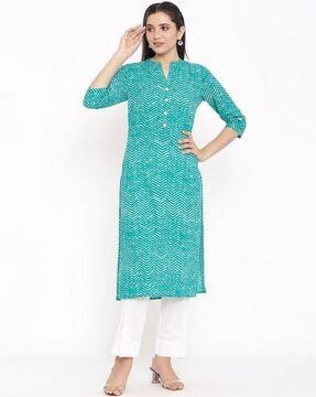 chevron print straight kurta