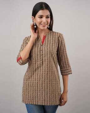 chevron print straight kurti