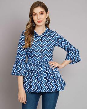 chevron print tunic