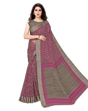 chevron saree with blouse