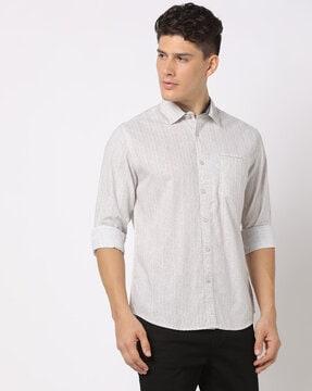 chevron slim fit shirt