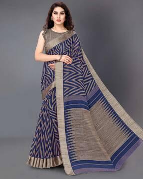 chevrons print saree