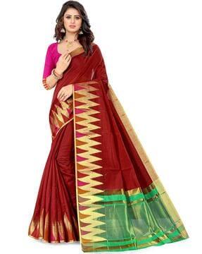 chevrons printed saree